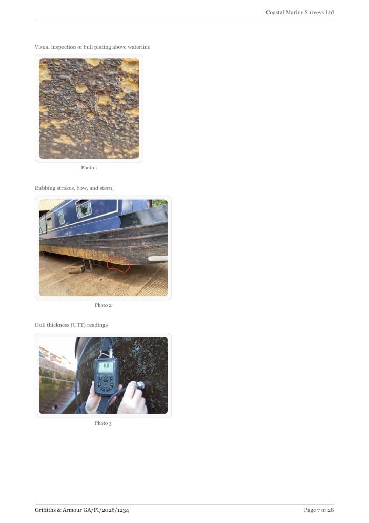 A findings page from the Meadow Lark report, with three captioned photographs